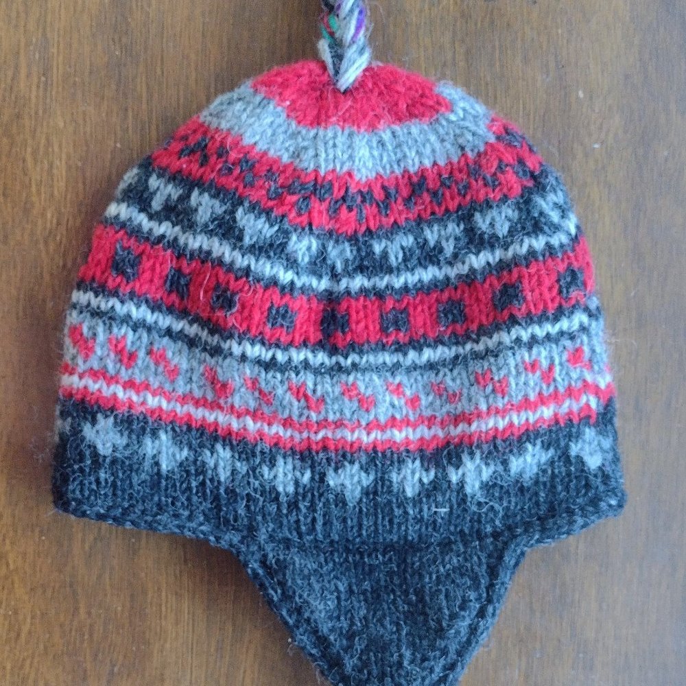 Wool Handmade Hat made in Nepal 100% wool fleece lined